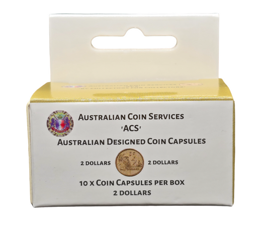 Australian Coin Capsules 10pk - $2 Coin