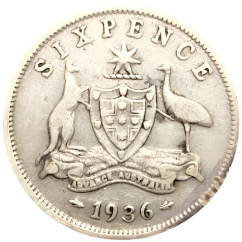 1936 Australian Sixpence