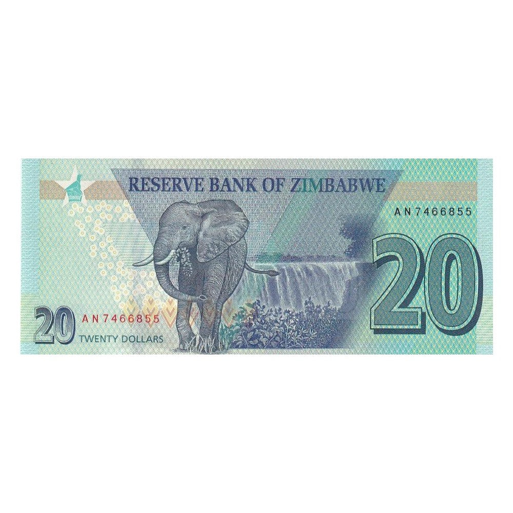 2020 Zimbabwe - 20 Dollars - p104 - Uncirculated