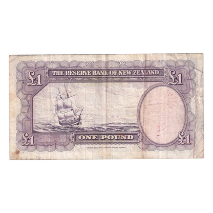 1967 New Zealand - £1 Banknote - p159d - Fine