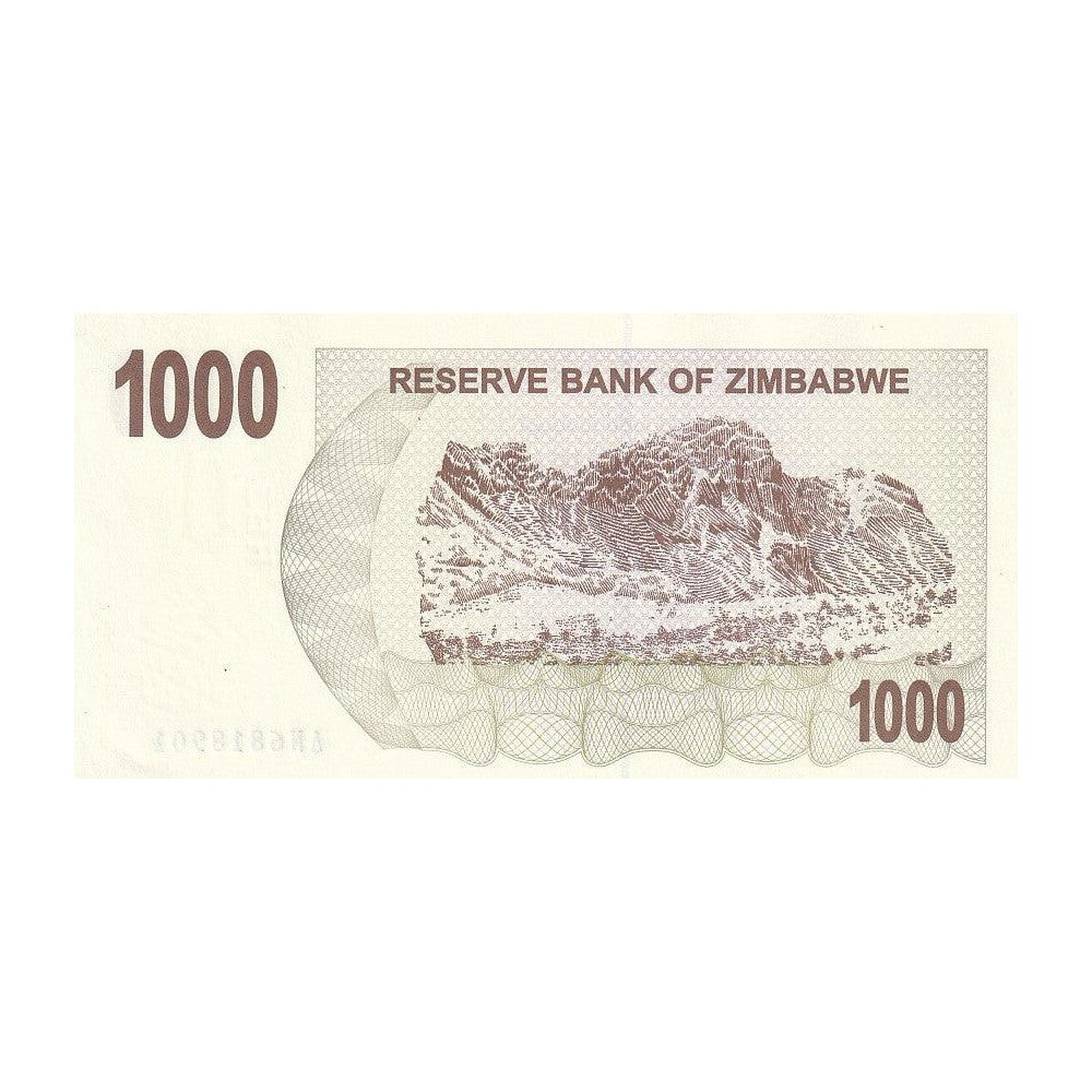 2007 Zimbabwe - 1,000 Dollars - p44 - Uncirculated