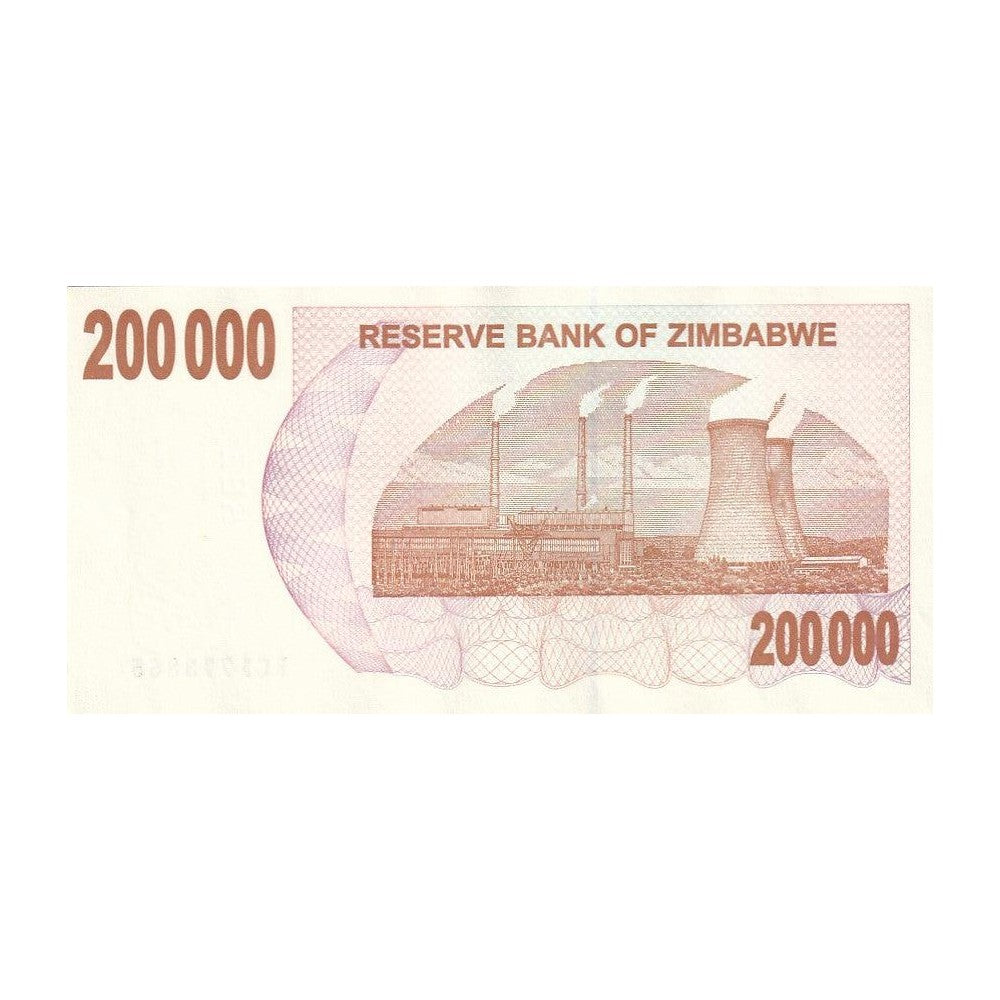 2007 Zimbabwe - 200,000 Dollars - p49 - Uncirculated