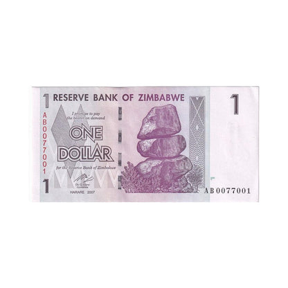 2007 Zimbabwe - 1 Dollar - p65a - About Uncirculated
