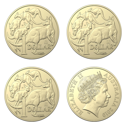 2019 Australian $1 Coin - A, U, S Dollar Discovery - Uncirculated