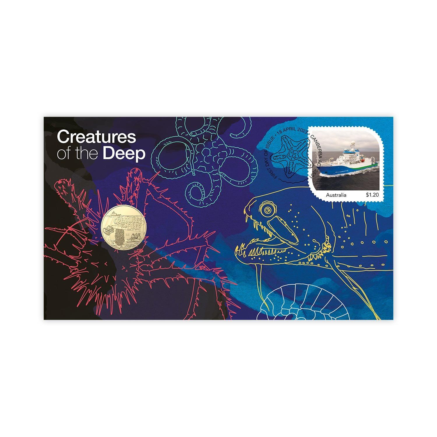 2023 Creatures of the Deep Postal Numismatic Cover - Loose Change Coins