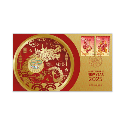 2025 Perth Mint PNC - Christmas Island Lunar New Year - Year of the Dragon