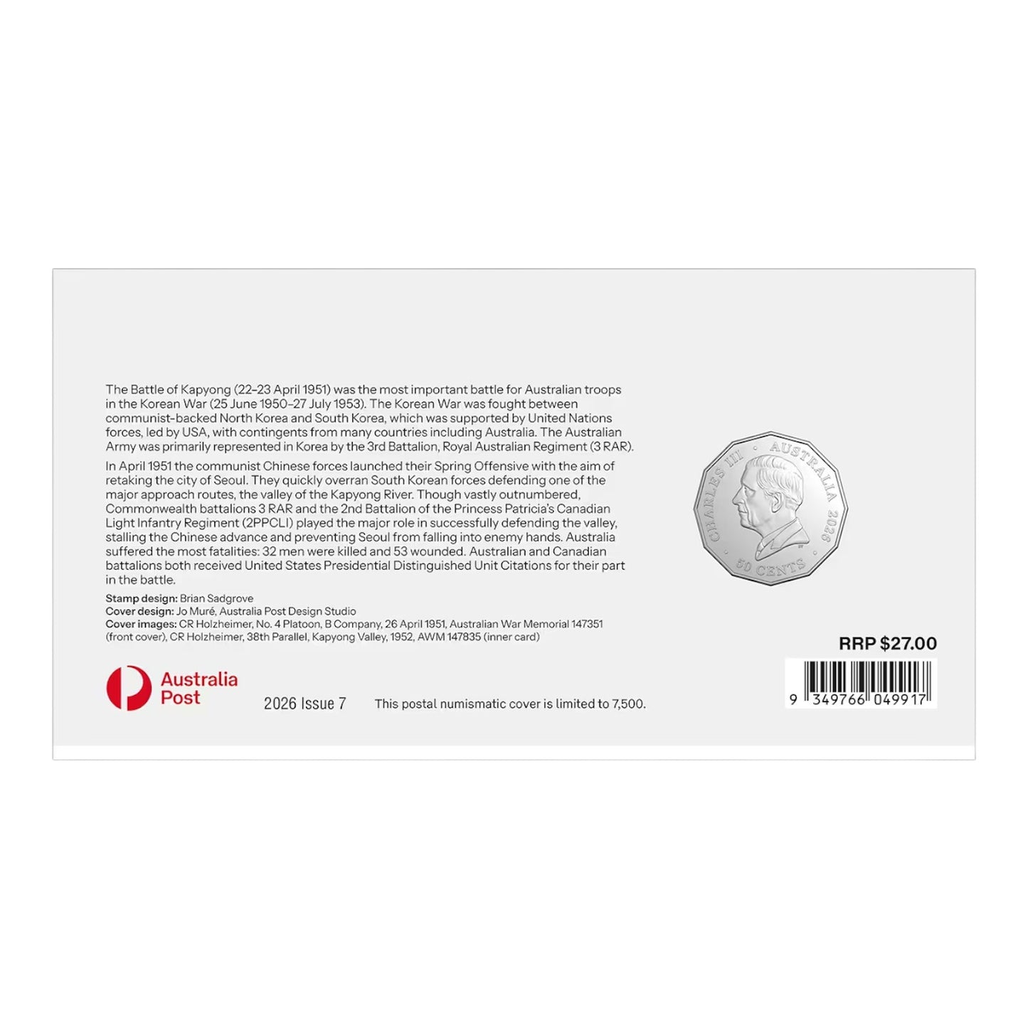 2026 Battle of Kapyong 75th Anniversary Commemorative Bundle