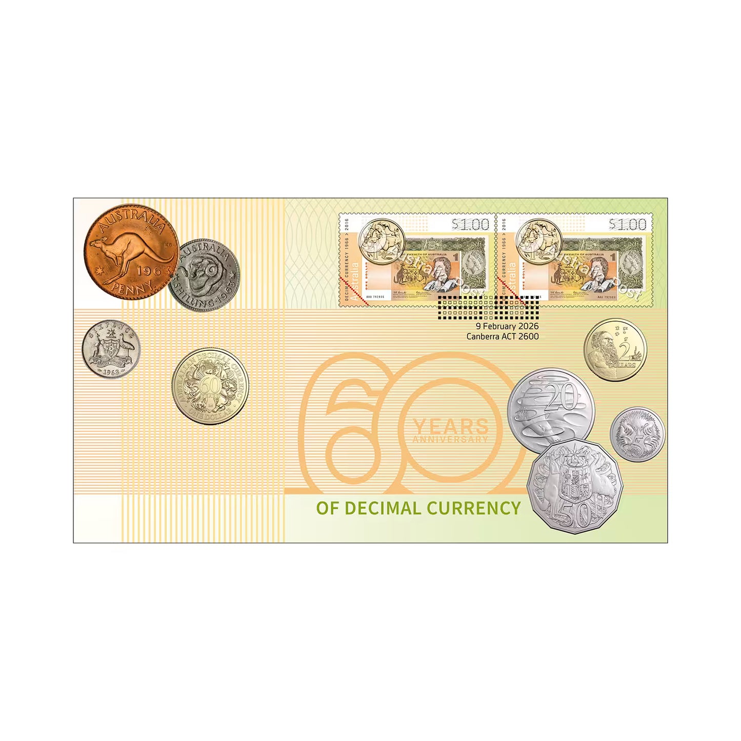 2026 PNC - 60th Anniversary of Decimal Currency Postal Numismatic Cover