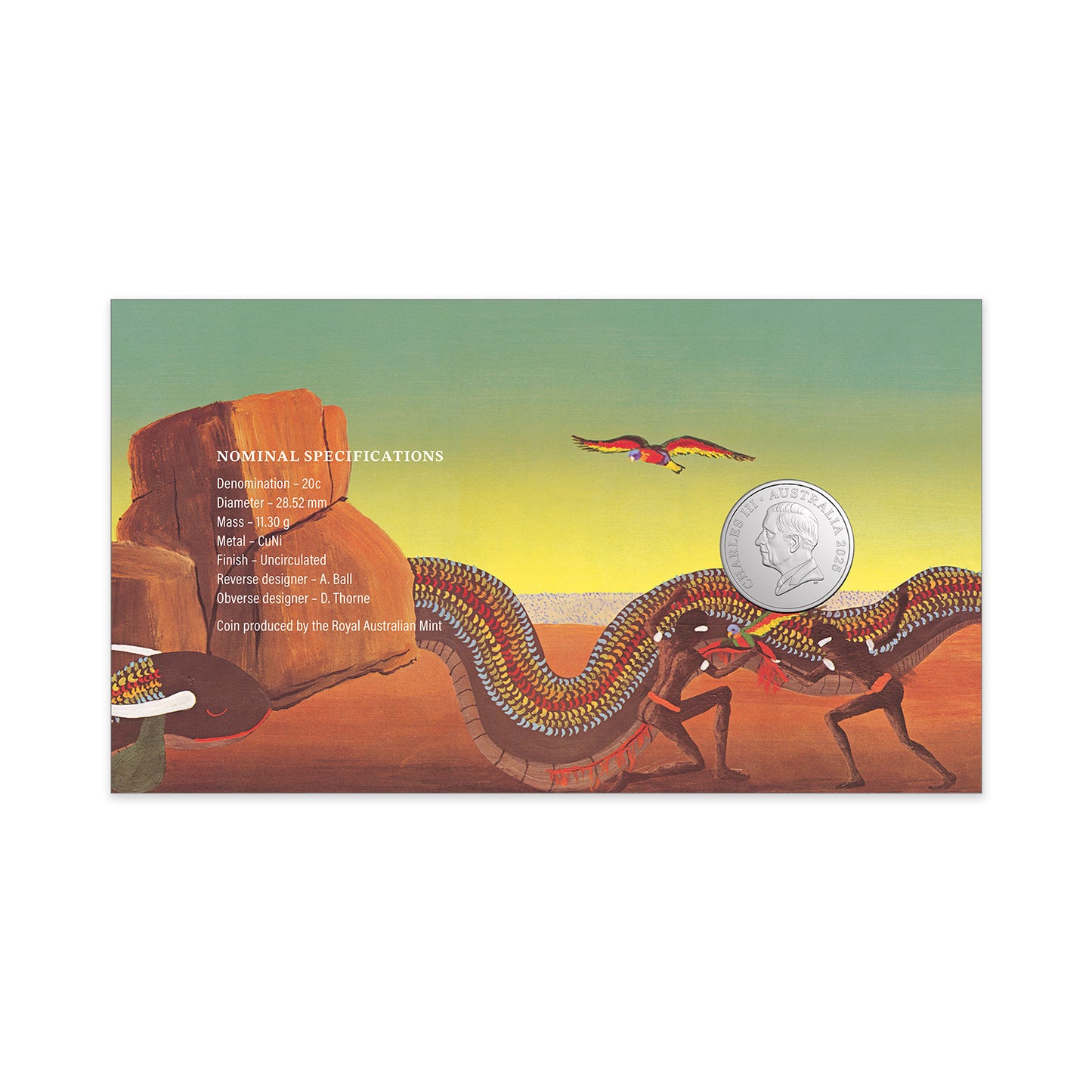 2025 PNC - The Rainbow Serpent 50th Anniversary Postal Numismatic Cover
