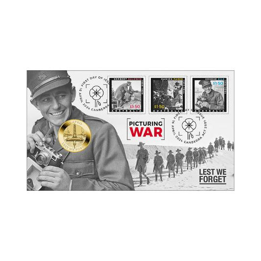 2024 Postal Numismatic Cover - ANZAC Day 2024 "Picturing War"