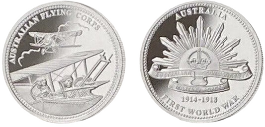 Macquarie Mint - Australian Flying Corps Silver Prooflike Commemorative Medallion