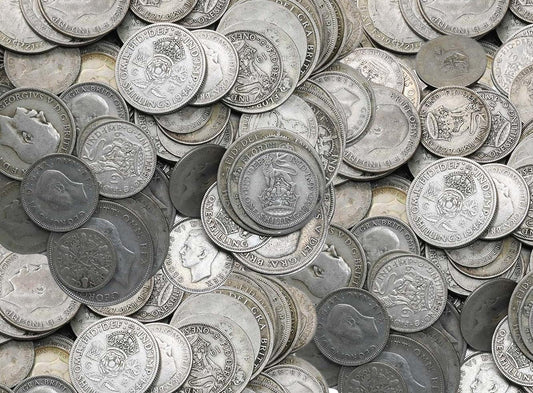 Scrap Silver Bundle - Mixed International Silver Bullion Coins - 50% Silver content - 823 grams - Loose Change Coins