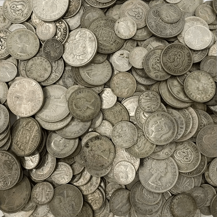Scrap Silver Bundle - Silver Coins - 50% Silver content - 927 grams - Loose Change Coins
