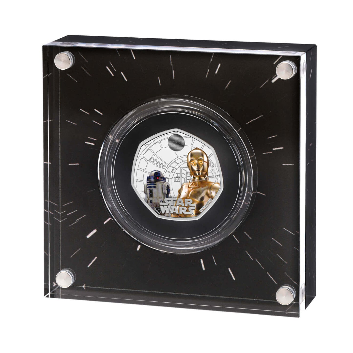 2023 Star Wars - R2-D2 and C-3PO UK 50p Silver Proof Colour Coin