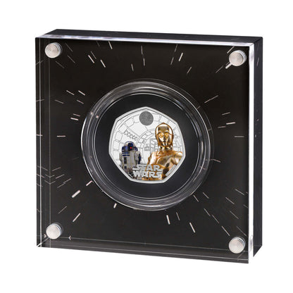 2023 Star Wars - R2-D2 and C-3PO UK 50p Silver Proof Colour Coin