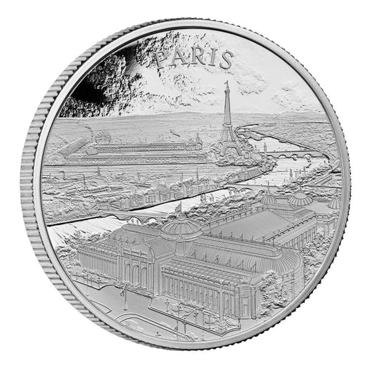 2024 UK 1oz Silver Proof Coin - City Views - Paris (Includes Free $2 War Animals Remembrance Coin)