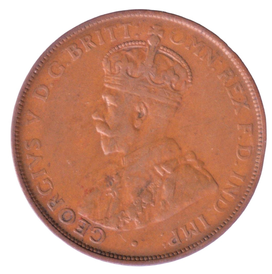 1927 Australian Penny - Fine - readily available in lower grades - Loose Change Coins