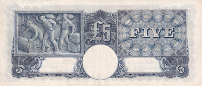 1949 Australian 5 Pound Note - R93 766028 - HC COOMBS/GPN WATT - R47 - Mid-Range Prefix - Extremely Fine - Loose Change Coins