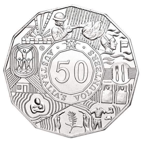 2003 Australian 50 Cent Coin - AUSTRALIA'S VOLUNTEERS - Uncirculated - Loose Change Coins