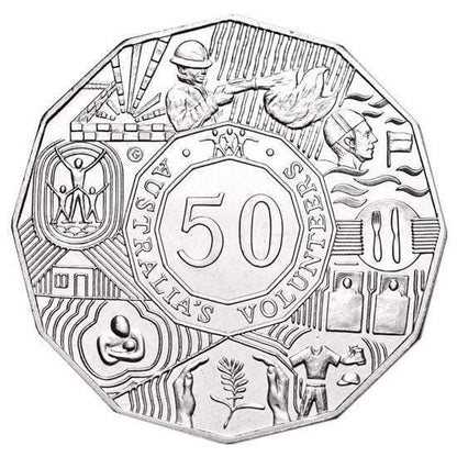 2003 Australian 50 Cent Coin - AUSTRALIA'S VOLUNTEERS - Uncirculated - Loose Change Coins