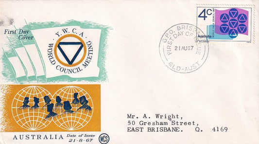 1967 Australian First Day Cover - Y.W.C.A. - Loose Change Coins