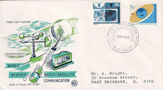 1968 Australian First Day Cover - World Weather Watch (2) - Loose Change Coins