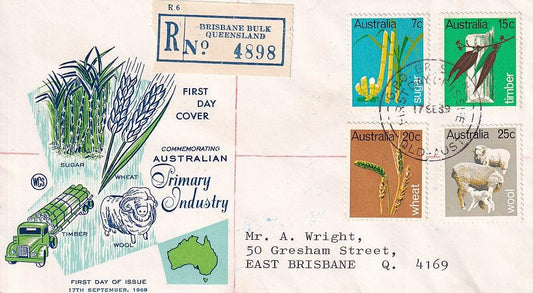 1969 Australian First Day Cover - Primary Industries 1 (4) - Loose Change Coins
