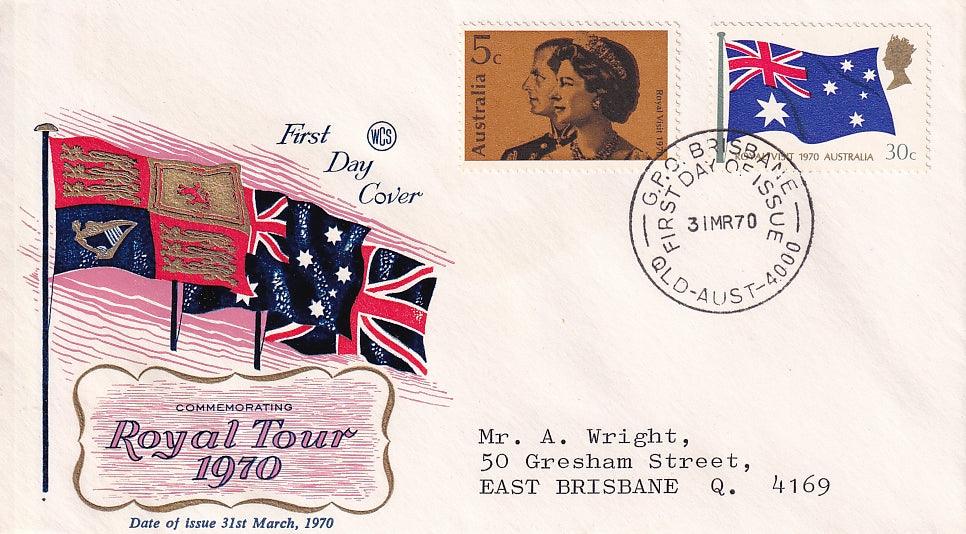 1970 Australian First Day Cover - 1970 Royal Visit - Addressed (2) - Loose Change Coins