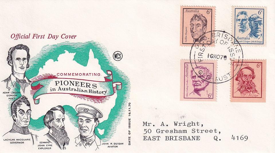1970 Australian First Day Cover - Famous Australians - Series 2 - Loose Change Coins