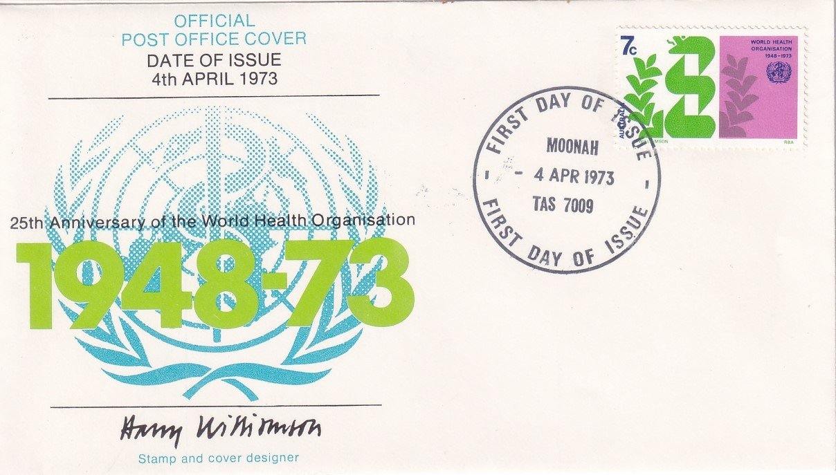1973 Australian First Day Cover - 25th Anniversary of the World Health Organisation 1948-73 - Loose Change Coins