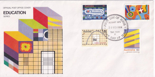 1974 Australian First Day Cover - Education Series - Cover #4 - Loose Change Coins