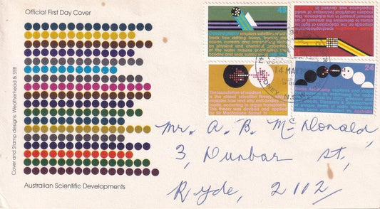 1976 Australian First Day Cover - Australian Scientific Developments - Loose Change Coins