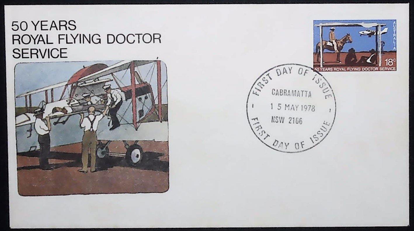 1978 Australian First Day Cover - 50 Years Royal Flying Doctor Service #2 - Loose Change Coins