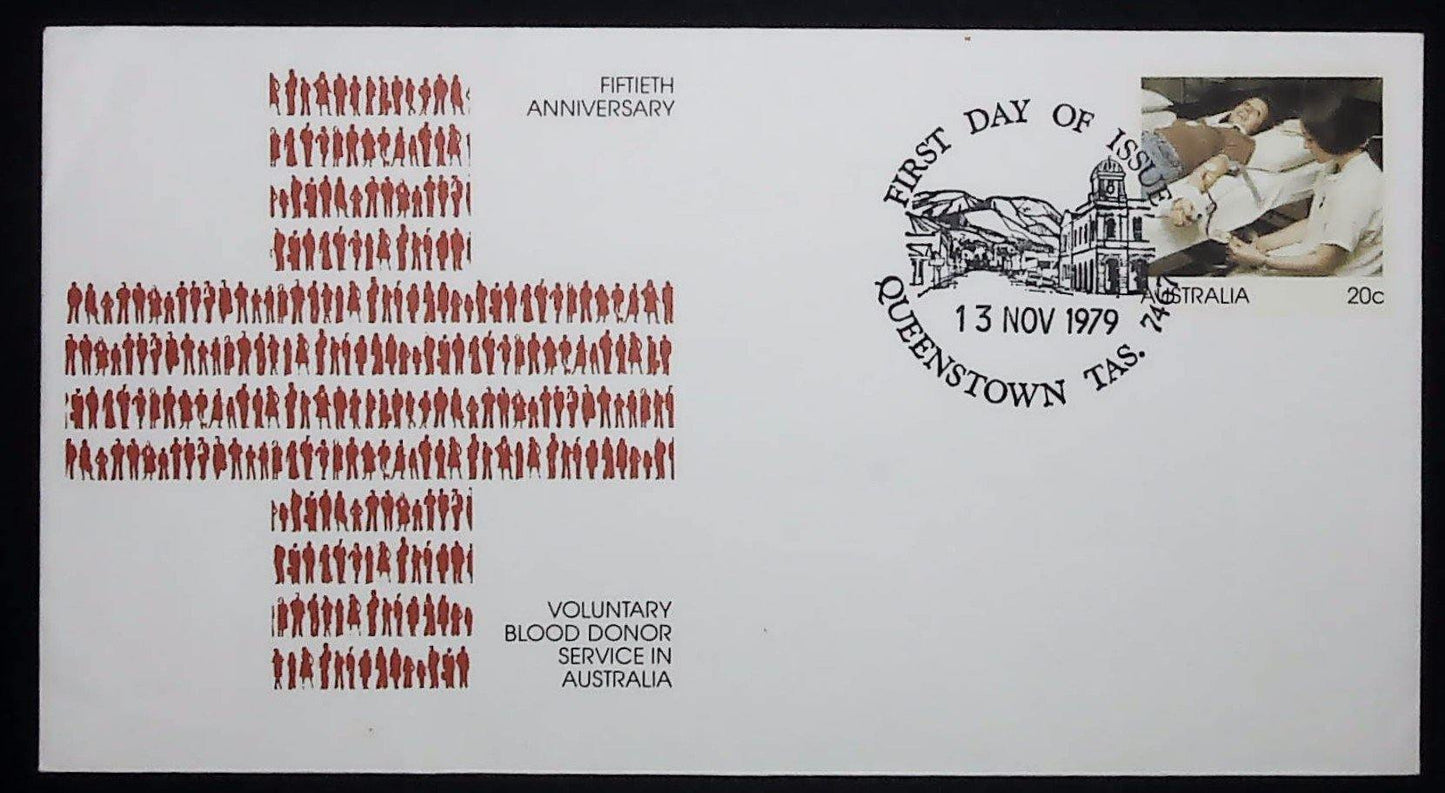 1979 Australian First Day Cover - 50th Anniversary Voluntary Blood Donor Service in Australia #2 - Loose Change Coins