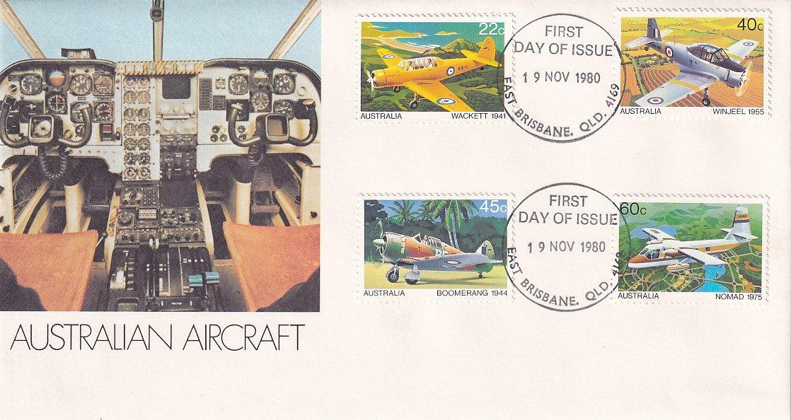 1980 Australian First Day Cover - Australian Aircraft (4) - Loose Change Coins