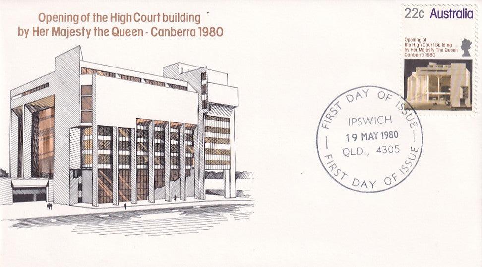 1980 Australian First Day Cover - Opening of the High Court Building - Ipswich cancellation - Loose Change Coins