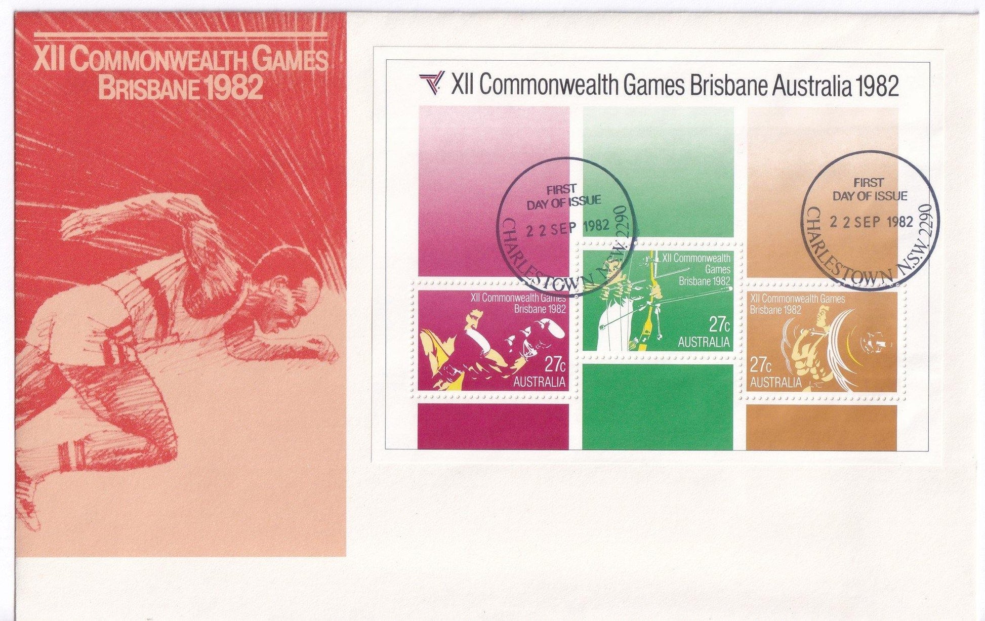 1982 Australian First Day Cover - XII Commonwealth Games, Brisbane Australia - Loose Change Coins