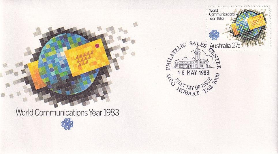 1983 Australian First Day Cover - World Communications Year - Loose Change Coins