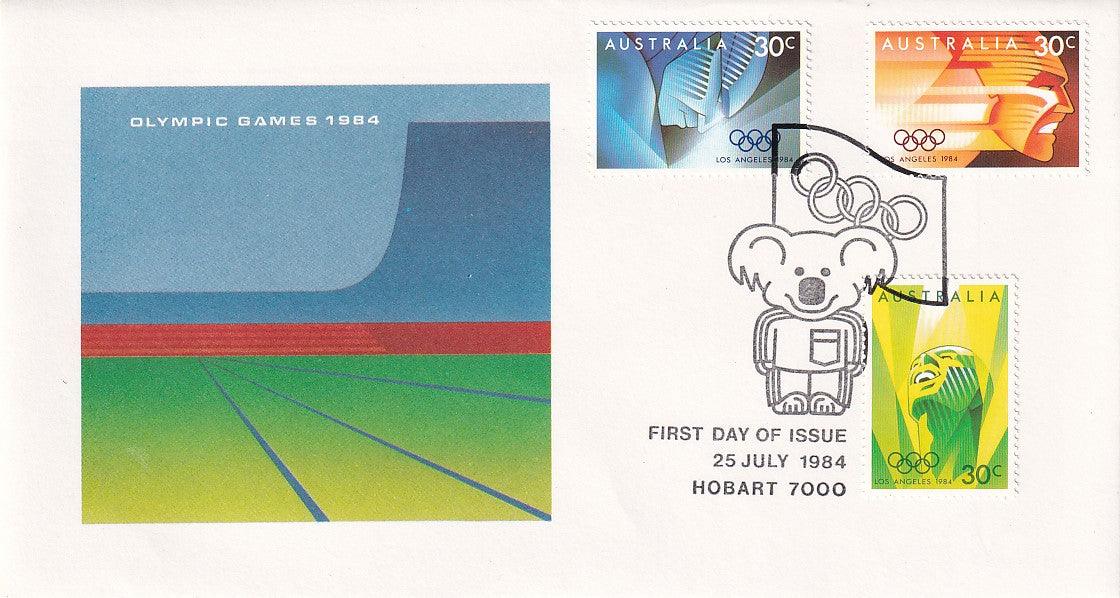 1984 Australian First Day Cover - 1984 Olympic Games - Los Angeles (3) - Loose Change Coins