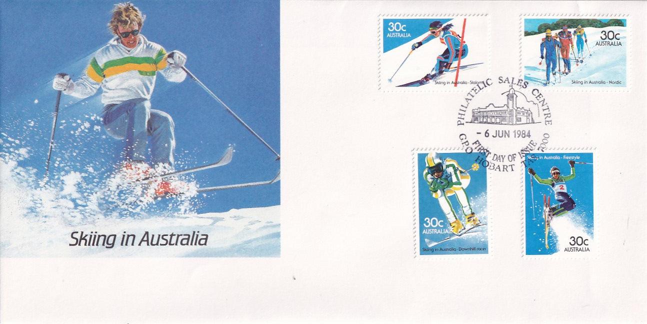 1984 Australian First Day Cover - Skiing in Australia (4) - Loose Change Coins