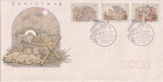 1991 Australian First Day Cover - Christmas 1991 - Loose Change Coins