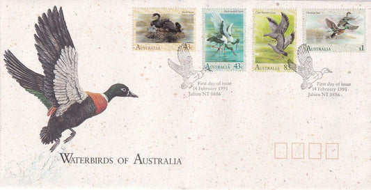 1991 Australian First Day Cover - Waterbirds of Australia FDC (4) - Loose Change Coins