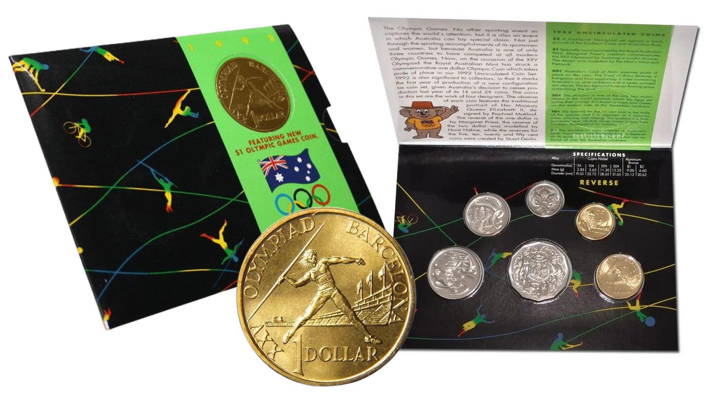 1992 Royal Australian Mint Uncirculated Coin Set Barcelona