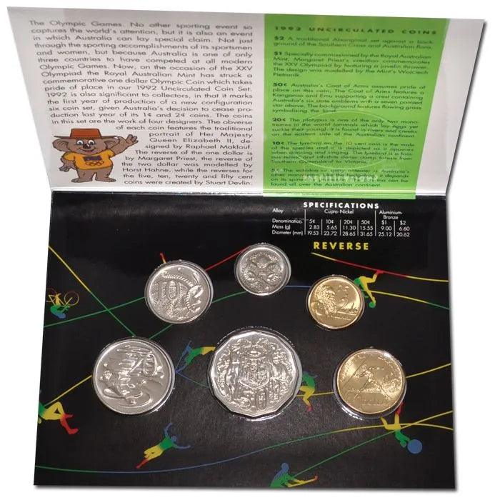 1992 Royal Australian Mint Uncirculated Coin Set Barcelona