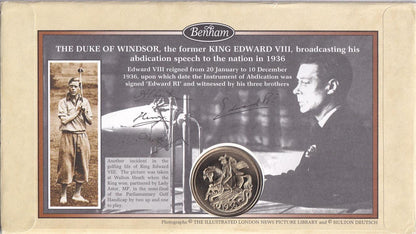 1996 Benham United Kingdom PNC/PMC - The Reign of King Edward VIII - With Fantasy Crown X#M5/a - Loose Change Coins