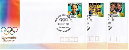 2000 Australian First Day Cover Set of 18 - Australian Olympic Gold Medallists 2000/Opening Ceremony/Paralympian of the Year - Loose Change Coins