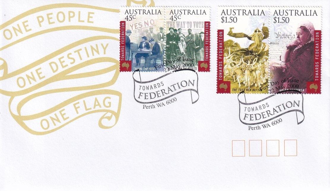 2000 Australian First Day Cover - Towards Federation FDC 2 Pairs - Loose Change Coins