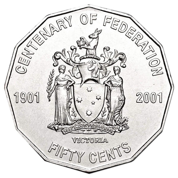 2001 The Centenary of Federation 50 Cent Coins – Loose Change Coins
