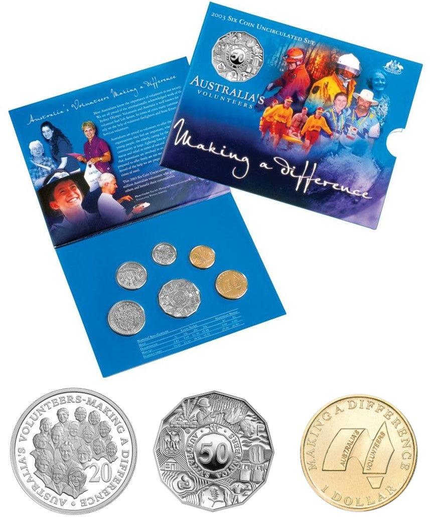 2003 Uncirculated Mint Set - International Year of the Volunteer - Loose Change Coins