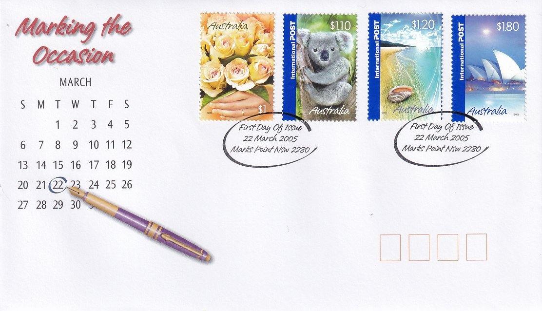 2005 Australian First Day Cover - Marking the Occasion (3017/20) - Loose Change Coins